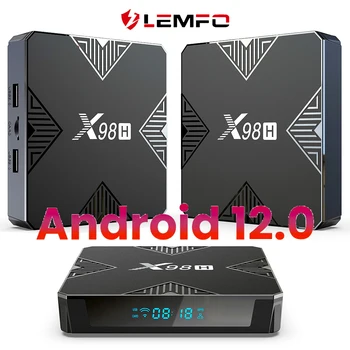 LEMFO X98H tv 자 안드로이드 2023Allwinner H618 쿼드 중핵 12 스마트 TV 박스 BT5.0 무선 랜 2.4G5G4K 미디어 플레이어 고정되는 최고 상자