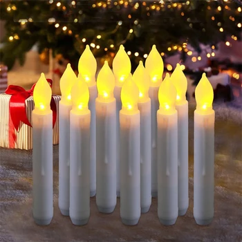16.5cm 불꽃 없는 지도된 촛불 밝은 깜박구 배터리 작동차 빛 크리스마스를 생일 장식