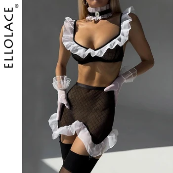 Ellolace 에 컨 옷을일론 인 계집애한 투명한 브라는 감각적인 Exoic 설정 섹시 Bilizna 무늬 Intim 상품