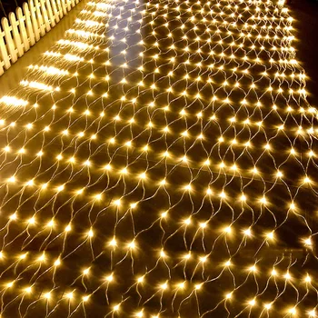 1.5X1.5/10x1/6x4M Led Net 메시 문자열을 빛 옥외 커튼 고드름 빛 크리스마스 갈등에 대한 정원자 홀리데이 장식