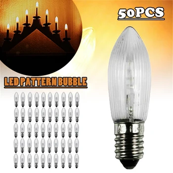 50/40/30/20/10 개 E10LED 교체용 램프 전구 촛불 전구에 대한 빛의 사슬 10V55V AC 목욕탕을 위한 가구 장식