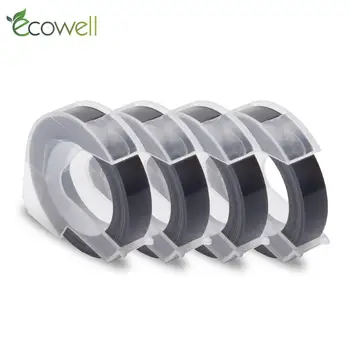 Ecowell 블랙 컬러 9mm Dymo3D 플라스틱 돋을새김을 위한 테이프를 돋을새김을 위한 Dymo1540,1755 년,1880,12965,12966,20008 레이블 메이커