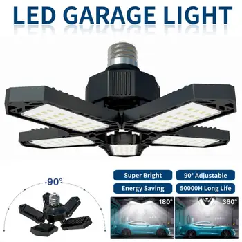 LED 차고 빛의 변형 LED 차고한 천장 빛 조절 5 패널의 Led 램프 E27/E26LED 조명을 위해 주차장,워크숍