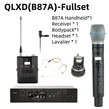 DDKR QLXD4-B87 바디도 배송한적이 있는데 기본상 안 UHF 다양성의 진정한 무선 마이크 시스템 Karaoke 무대 공연 마이크 무선 Professionnel