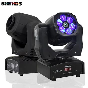 SHESDS 높은 품질 60W LED/6X15W 레이저 씻 DMX/사 컨트롤러 7 차광판 광 DJ 클럽 무대 조명 파티 디스코 효력 장비를 냉각하는