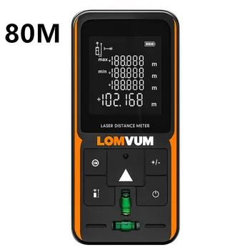 LOMVUM 디지털 방식으로 레이저 측정 테이프 80M 레이저 거리 측정기 정확한 거리 측정기 건축 룰렛 Trena 레이저 거리 측정기