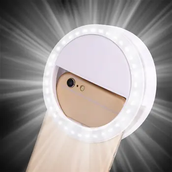 LED Selfie 빛이 전화를 자동적인 플래시 라이트 카메라 클립 Selfie 반지 빛 비디오는 빛을 향상 Selfie 밤 빛 램프