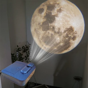 오로라 달 갤럭시 프로젝션 램프 창조적 분위기는 밤 빛상 프로젝터 사진을 위한 램프를 생일 선물