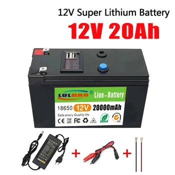12V 배터리 20Ah18650 리튬 배터리 팩 충전지 태양 에너지를 위한 전기 차량 배터리+12.6v3A 충전기