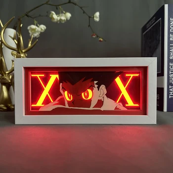 종이 섀도자 가벼운 애니메이션 헌터 X 헌터 곤 가정 훈장을 위한 테이블 데스크 램프 애니메이션이 가벼운 상자를 만화 HXH