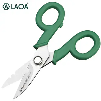 LAOA5.5 인치 스테인리스 가정용 가위 가위 Tools 전기가위 철사 벗기는 도구는 잘라 전선