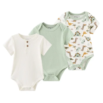 여름 패션 3Pcs/많은 아기 소녀 Bodysuits 신생아 짧은 기 유아용 의류