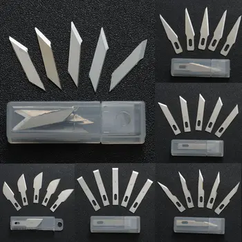 10 개 조각 미끄럼 금속 메스 칼 부품 블레이드 커터 기술 칼 이동 전화를 위한 PCB 복 손 액세서리 도구