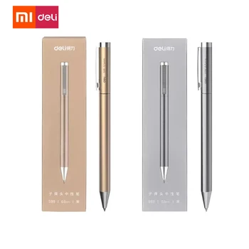 Xiaomi 델리 메탈 로그인 펜 펜 금/은 젤 펜 0.5mm 필 PREMEC 러 리필 삼국 일본 잉크 검정 학교의 경우 펜