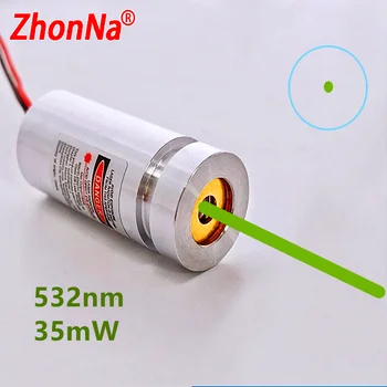 532nm35mW 녹색 레이저 모듈 3-5V 구리 레이저 스폿 조사 위치 램프 다이오드 레이저 빛이 방출을 목표로 액세서리