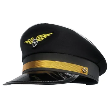 모 Pilotcosplay 캡틴 모자 네이비 파티복 경찰 선원들은 모자를 선장이 항공편 아이들이 보트를 항해 항공기 승무