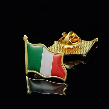 이탈리아 파 3D 플래그 브로 금 핀 배지방 이탈리아 깃발류/가방 브로 접어젖힌 옷깃 핀