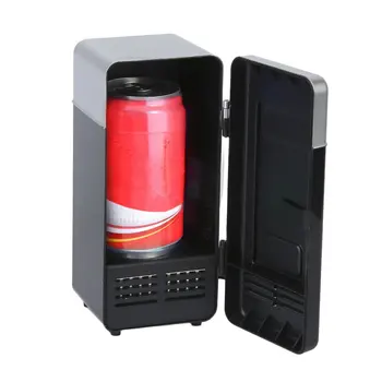 자동차 미니 냉장고가 자동차용 휴대용 음료 냉각기 보트 여행 화장용 냉장고 고품질 검은색 아 BS5V10W USB19.4x9x9cm