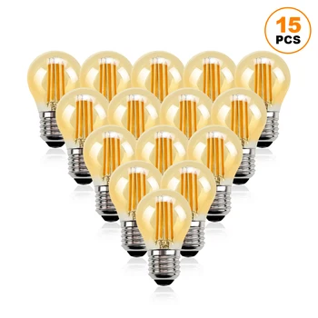 G45G4W Dimmable LED Globe Light Bulb 미니 호박색 유리 에디슨 E27 2700K 빈티지 Led 필라멘트 전구에 대한 샹들리에 문자열 조명