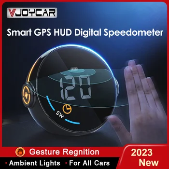 Vjoycar2023 최신 스마트 GPS 디지털 방식으로 속도계 지적인 디자인 HUD 시계 자동차시 제스처 인식을 위한 모든 자동차