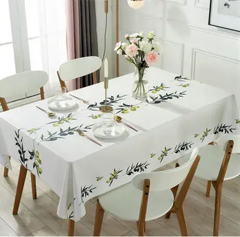 현대적인 직사각형 방수 식탁보 홀리데이 파티 빨 수 있는 식탁 식탁보 결혼식을 위한 테이블 장식