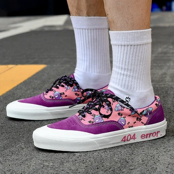 Joiints 남성 스니커즈 여름 남녀 공통 스케이트에 대한 신발 스케이트 보드 테니스 세련된 패턴 캔버스에 학생이 청소년을 고무창