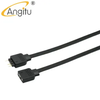 Angitu3pin RGB5V 컴퓨터 팬 LED 스트라이프 연장 케이블이 마더보드는 빛을 제어 커넥터 ul1007 22awg-50cm