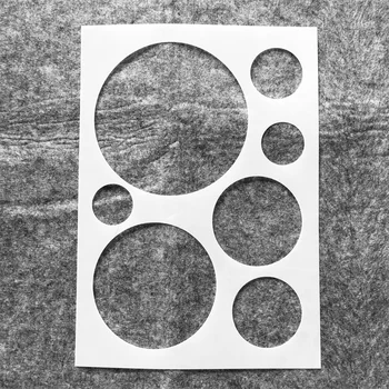 A4 29cm Geometry 라운드 DIY 레이어링 스텐슬림 스크랩북에 색칠 돋을새김하는 앨범을 장식 템플릿