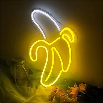 바나나 모양 네온 표지판실 벽 장식 램프 LED 네온 램프 예술 아기 어린이 박 매달려 주도 램프에 대한 자