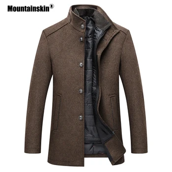 Mountainskin 겨울 남자 울 재킷에 맞게 따뜻한 코트를 가진 조정가능한 조끼직 남성용 재킷 남성 의류 브랜드 SA857