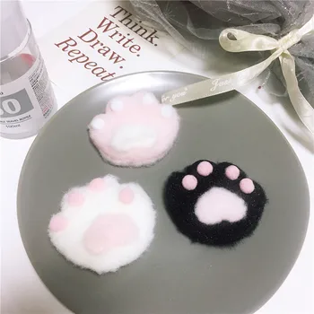 10DIY Handmade 귀여운 고양이 앞발에 세 가지 색상이 패딩 패치에 대한 아플리케 옷을 꿰매는 공급 DIY 머리 장식