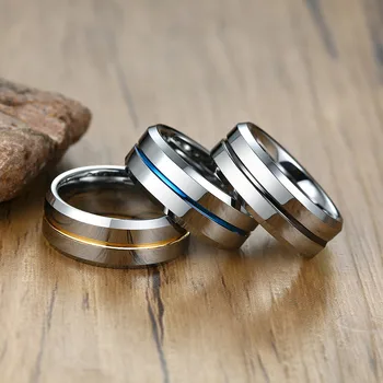 ZORCVENS2023 새로운 100%탄화 텅스텐 반지는 남자를 위한 8mm 너비 최고 품질의 결혼식 보석 남성