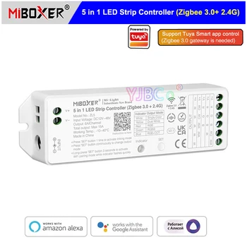 DC12V~48V Miboxer Zigbee3.0+2.4G5 1LED 스트립 컨트롤러한 단일 컬러/듀얼 백색/RGB/RGBW/RGB+CCT2.4G 원격 제어
