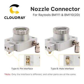 Cloudray 노즐 커넥터의 Raytools 레이저 머리 BM111&BM110(2D)에 대한 광섬유 레이저 1064nm 절단 기계