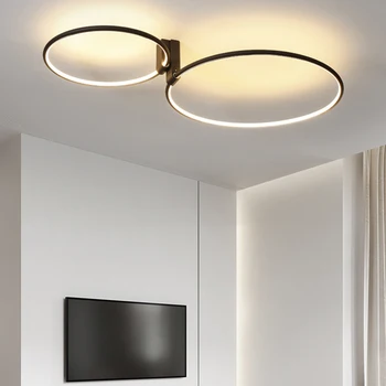 스칸디나비아 디자인 LED 둥근 천장 램프 흰색 블랙 골드 AC220V 금속 알루미늄 Sconce 침실 거실 천장 조명