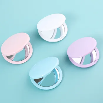 4 개의 색깔 미니 포켓 접는 메이크업 거울 여행 휴대용 라운드 포켓 화장대 거울 스타일링 Aceesories1 개