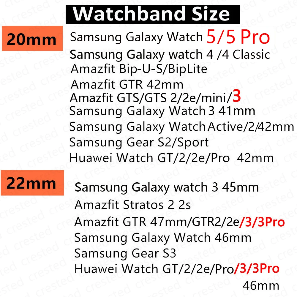 20mm22mm 밴드를 위한 Samsung 은하계 6/5/pro/4/클래식/46mm/42/active2 장치 s3 실리콘 팔찌 Huawei GT/2/3 스트랩 Pro