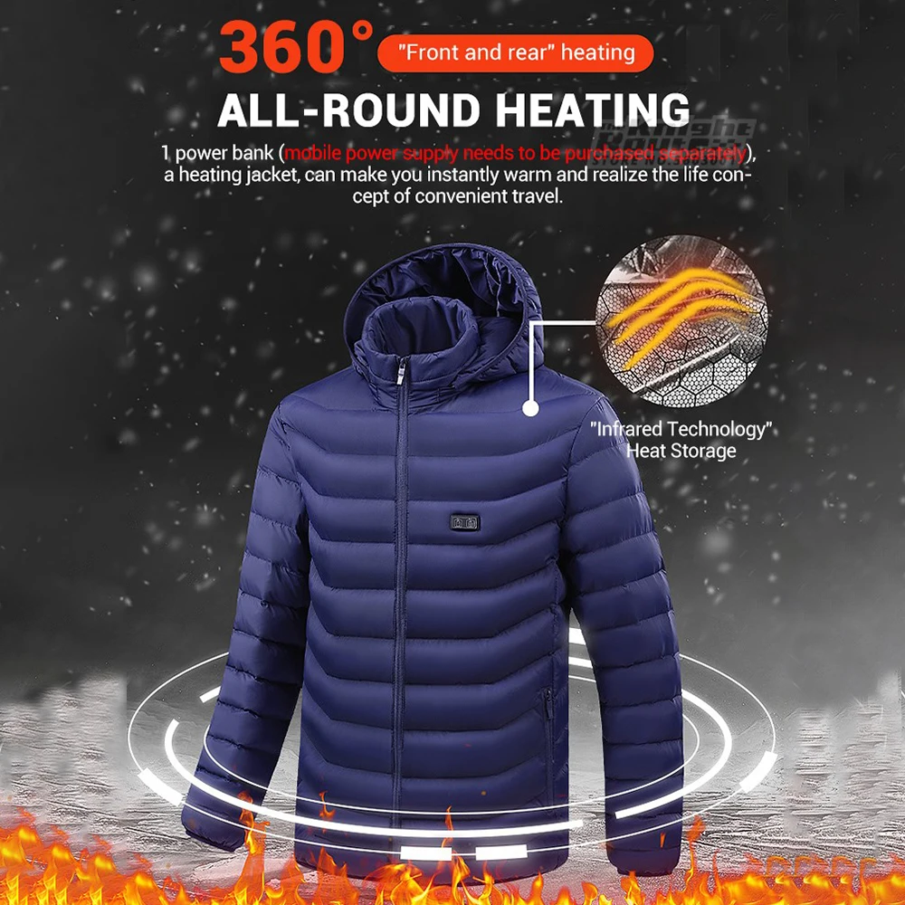 21 역 전기 격렬한 재킷 겨울 여자 오토바이 재킷 USB Moto 가열 재킷은 격렬한 조끼 열 코트를 의류