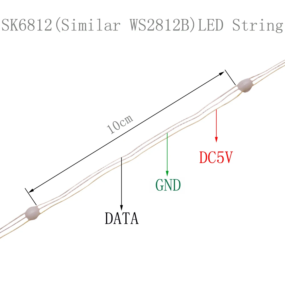 DC5V SK6812LED 문자열 크리스마스 불빛을 위한 침실 WS2812B RGB Led 빛 블루투스 풀 컬러는 개인적으로 어드레스로 불러낼 2/5/10m