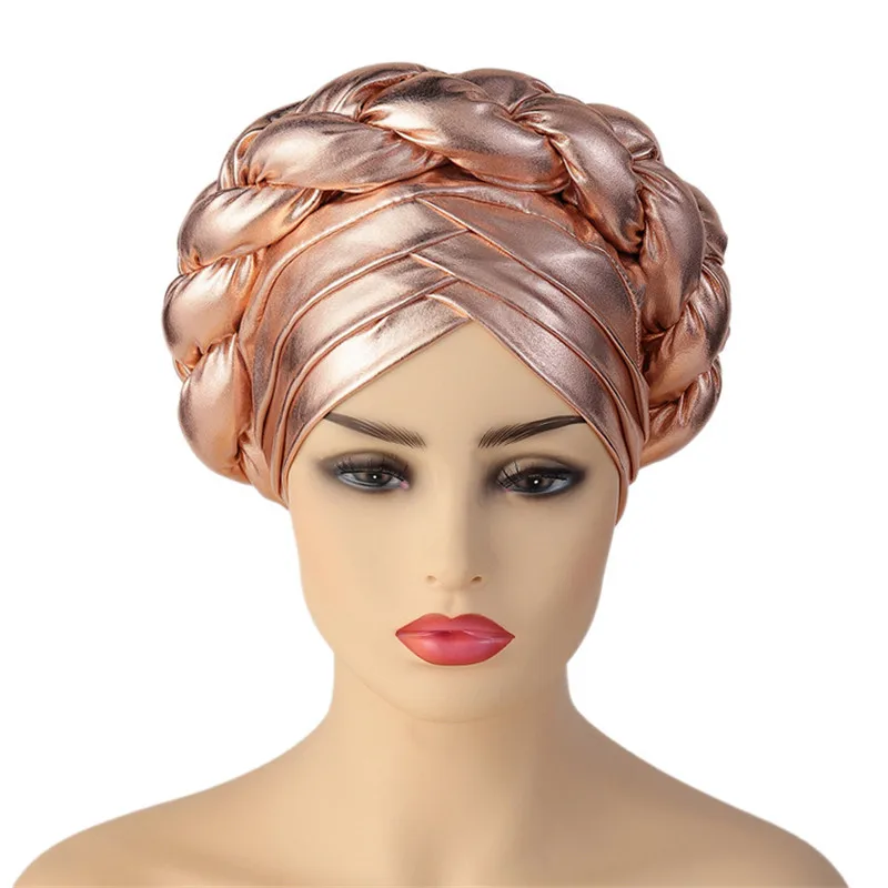 V 모양의 마띠 소라 캡 기어오르는 아프리카 Asooke Headtie 나이지리아 머리를 감싸는 무슬림 여성 보닛 준비 히잡 모자