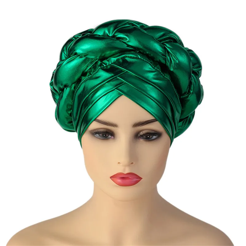 V 모양의 마띠 소라 캡 기어오르는 아프리카 Asooke Headtie 나이지리아 머리를 감싸는 무슬림 여성 보닛 준비 히잡 모자