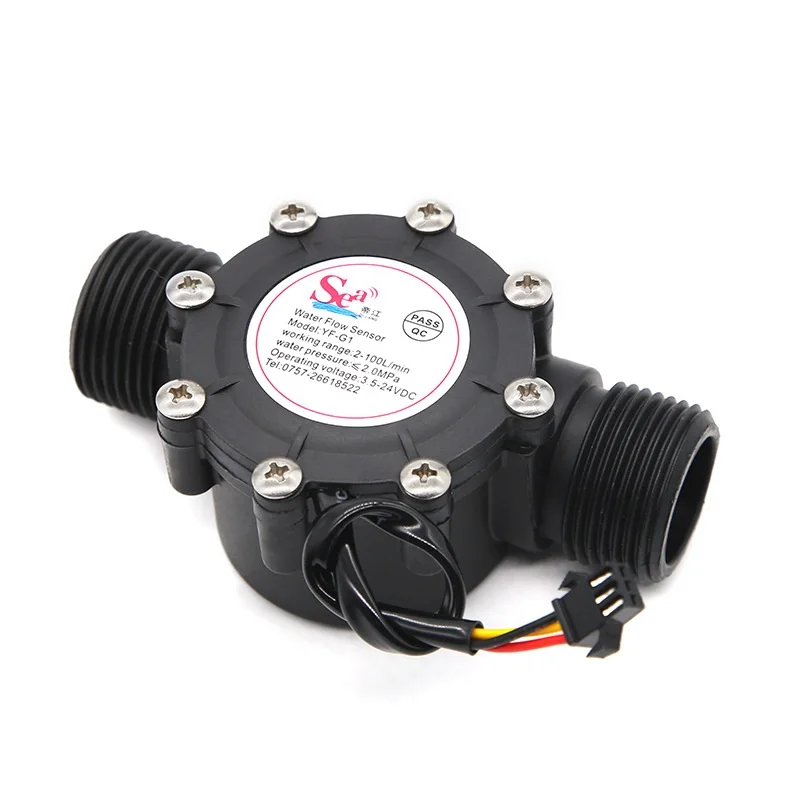 YF-G1DN25DC3.5-24V OD1.3 인치 G1 물류 홀센서 유량계 액체 흐름 물 펌프 컨트롤러 2MPa100L/min