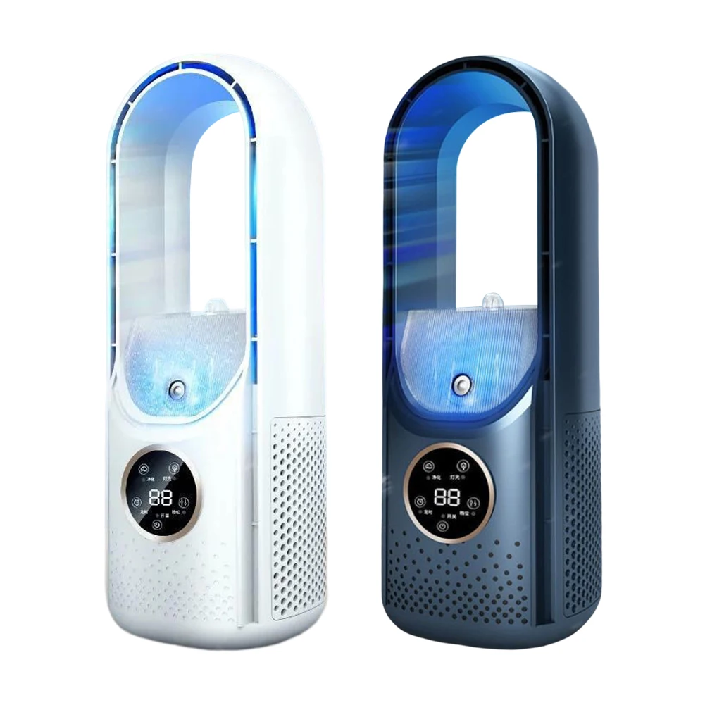 가정용 전기 안전 Bladeless 팬 무선 휴대용 공기 냉각팬 USB 충전 테이블 팬 6 장치는 바람 침묵 냉각팬
