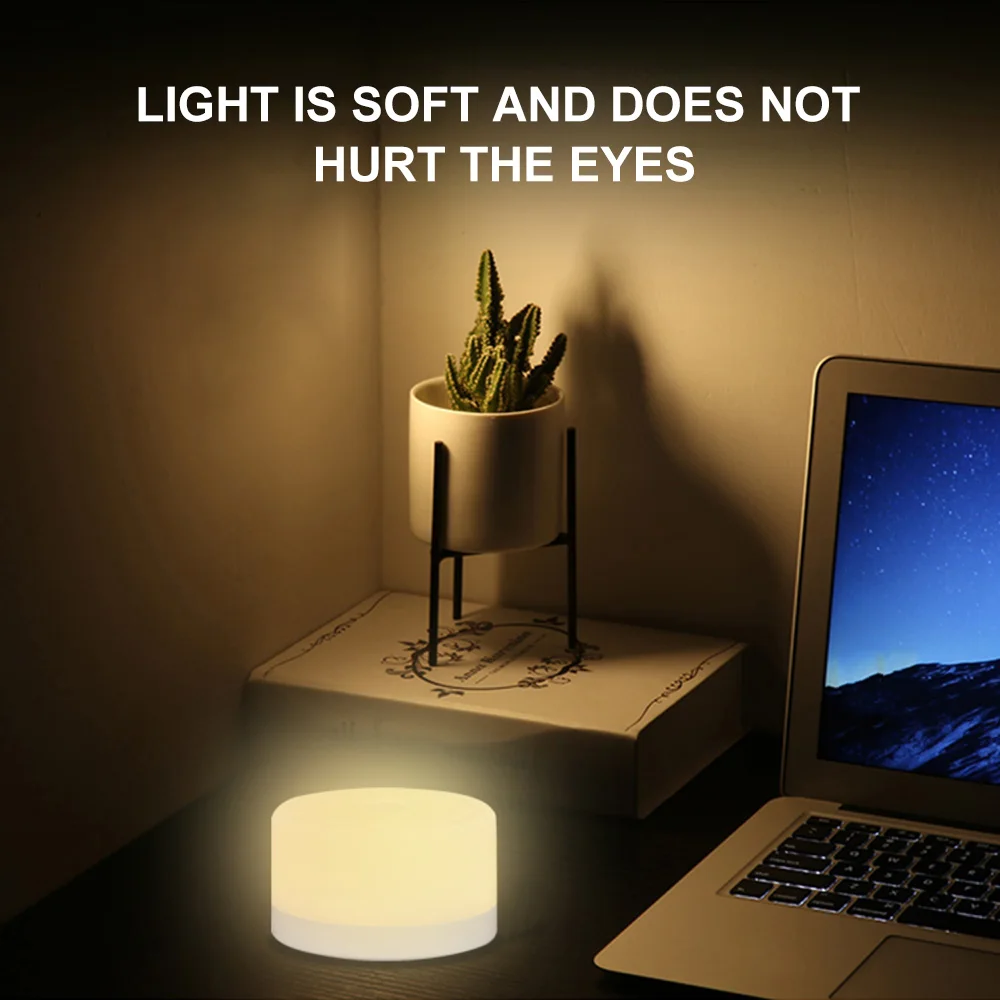 밤 빛 무선 USB 충전 휴대용 긴 내구 램프는 아이유 재충전용 소형 침대