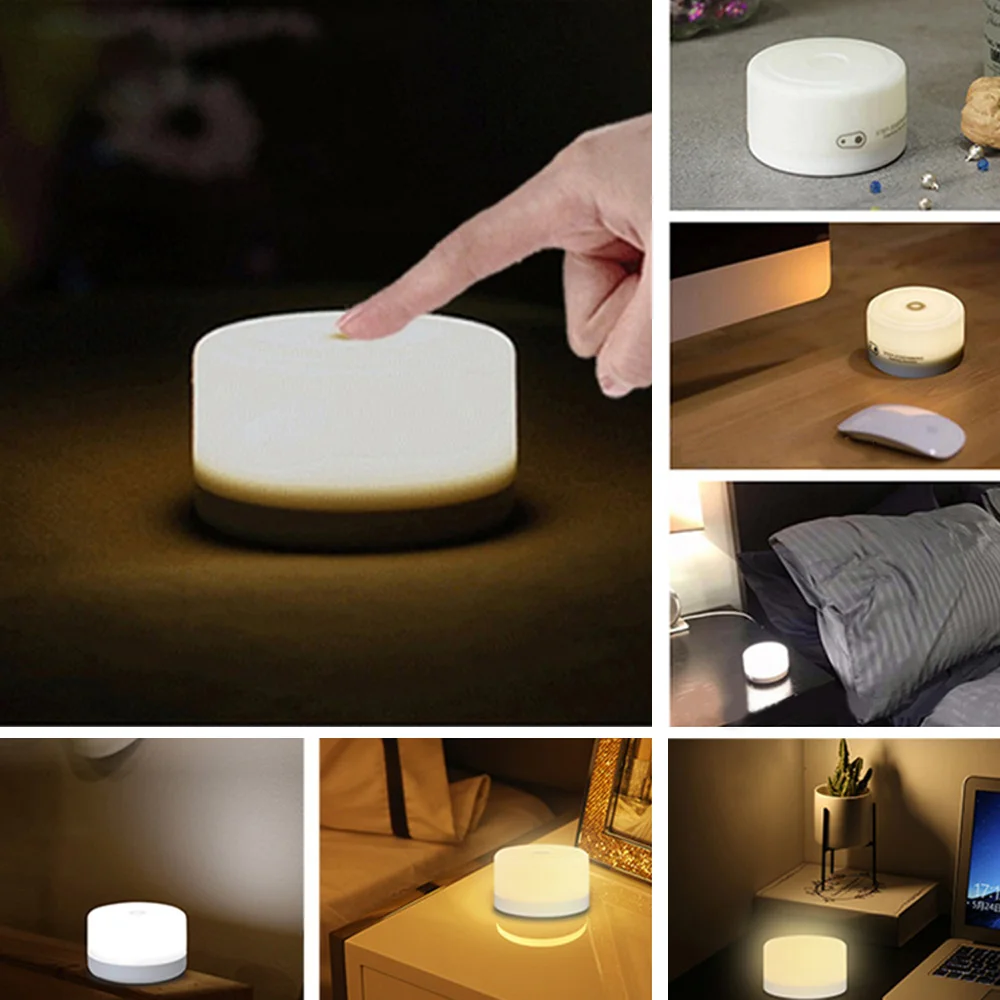 밤 빛 무선 USB 충전 휴대용 긴 내구 램프는 아이유 재충전용 소형 침대