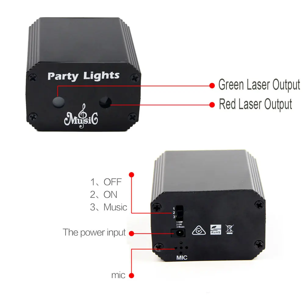 소형 디스코 레이저 조명 파티 USB Connnect 에는 나이트클럽 노래방 빛 Protable 바 단계 프로젝터